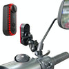 Bike Warning Tail Light 1080P WiFi Camera Recorder Waterproof Bicycle Rear Light for Riding Cycling, Spec: Rearview Mirror Mount