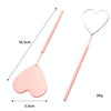 Stainless Steel Heart Shaped Grafting Eyelashes Inspection Mirror Beauty Tool(Purple)