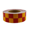 PVC Lattice Reflective Belt Generic Film Traffic Safety Facilities Anti-Collision Warning Stickers(Red Yellow)