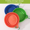 Portable Collapsible Dog Bowl 350ml, Silicone Travel Pet Bowl (Pink/Orange)