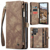 For Samsung Galaxy S25 Ultra 5G CaseMe 008 Detachable Multifunctional Leather Phone Case(Brown)