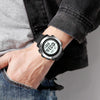 SKMEI 1728 Muslim Worships Watch Multifunctional Reminder Prayer Direction Compatriots Watch, Style:Steel Circle Edition(Black Black Machine)