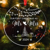Christmas Acrylic Transparent Decoration Blessing Pendant Home Christmas Tree Ornament, Style: Xmas Tree