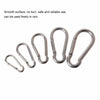 M5 Stainless Steel Carabiner Spring Hook Multi-tool Mountaineering Buckle Lock Camping Hook Rope, Inner Diameter: 4.9mm