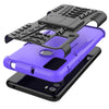 For Alcatel 3L (2021) Tire Texture Shockproof TPU+PC Protective Case with Holder(Purple)