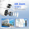 5MP Dual Lens WiFi Security Camera 10x Zoom - AU Plug