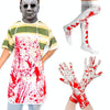 Halloween Party Decoration Blood Print Masquerade Props Horror Costume Cosplay Props, Style: Bloody Apron(Average)
