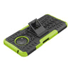 For Nokia G300 Tire Texture TPU + PC Phone Case with Holder(Green)