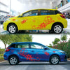 2 PCS/Set D-75 Flower Vine Pattern Car Modified Decorative Sticker(Red)