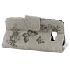 For Galaxy A3 (2017) / A320 Butterflies Embossing Horizontal Flip Leather Case with Holder & Card Slots & Wallet & Lanyard (Grey)