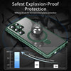 For Samsung Galaxy S25 Ultra 5G MagSafe Magnetic HD Frosted Tempered Glass Holder Phone Case(Green)
