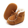 D2245 Winter Warm Baby Cotton Boots Plus Velvet Thickened Baby Walking Shoes, Size: 11cm(Khaki)