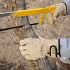 CLS Outdoor Cookout Barbecue Heat Resistant Protective Cowhide Gloves(Khaki)