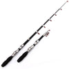 36cm Portable Telescopic Sea Fishing Rod Mini Fishing Pole, Extended Length : 2.1m, Black Clip Reel Seat