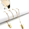Clip Style Mask Lanyard Chain Glasses Anti-Lost Decorative Rope, Style:Bead Chain(Gold)