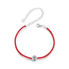 S925 Sterling Silver Braided Lucky Red Rope Moissanite Bracelet(MSB014)