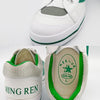 MINGREN Student Canvas Shoes Casual Antiskid Retro Sneakers, Size: 41(White Green)