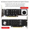PCI-E X16 to M.2 M-key NVME X4 SSD RAID Array Expansion Adapter Support 2242/2260/2280/22110(PH44Plus)