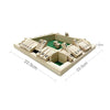 Parent-Child Four-Sided Flop Board Game, Color: Green Velvet