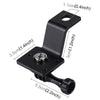 PULUZ Aluminum Alloy Motorcycle Fixed Holder Mount with Tripod Adapter & Screw for GoPro, Insta360, DJI and Other Action Cameras(Black)