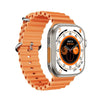ZGA W04 2.03 inch Screen Seconds Hand BT Call Smart Watch, Support Health Monitor / AI Voice Assistant / SOS(Orange)