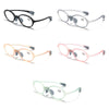 Portable Magnifying Glass Presbyopic Glasses Silicone Anti-Blue Light Reading Glasses, Degree: +100(Light Green)
