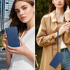 For Samsung Galaxy A54 5G Magnetic Closure Nine Card Slots Zipper Leather Case with Hand Strap(Dark Blue)