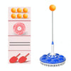 Household Suction Cup Self-Training Elastic Flexible Shaft Children Parent-Child Training Table Tennis Trainer, Style:  2 Poles 6 Balls (Blue)