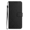 For Samsung Galaxy A71 5G Rhombic Grid Texture Leather Phone Case(Black)