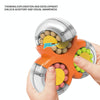 4 PCS  Rotating Magic Beans Decompression Educational Toys Children Fingertip Magic Cube Toys(Triangle Cyan Blue)
