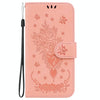 For Asus Zenfone 9 Butterfly Rose Embossed Leather Phone Case(Pink)