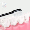 10pcs Nano Silk Soft Bristle Independent Packing Portable Couple Toothbrush, Spec: Black Flat-head