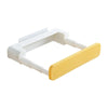 Retractable Washbasin Rack Without Punching Toilet Rack Without Storage (White Yellow)