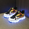 USB Charging LED Light Shoes Couples Casual Sneakers Hip-Hop Luminous Shoes, Size: 43(Yellow)