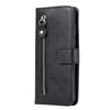 For Google Pixel 5 XL / Pixel 4a 5G Fashion Calf Texture Zipper Horizontal Flip Leather Case with Holder & Card Slots & Wallet(Black)