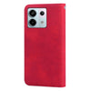 For Xiaomi Redmi Note 13 4G Frosted Business Magnetic Horizontal Flip PU Phone Case(Red)