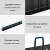 Household Glass Cup Holder Inverted Cup Hanger Bar Free Hole Wall Mounted Drainage Mug Shelf, Color: 4 Position (Black)