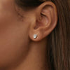 S925 Sterling Silver Platinum-plated Sparkling Water Drop Moissanite Stud Earrings(MSE049)