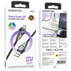 Borofone BU49 Shine 1.2m 2.4A Intelligent Power-off USB to 8 Pin Charging Data Cable(Black)