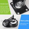 2 PCS 2 inch Furniture Cabinet Coffee Table Silent Universal Brake Wheel