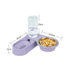 Rotating Pet Bowl with Auto Waterer - Grey - Cat & Dog