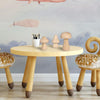 210143F Wooden Mushroom Head DIY Painted Toys Children Early Education Household Decorative Ornaments