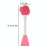 Hand-Held Silicone Cleansing Brush And Mask Brush Pink White Double-head Fish Tail
