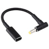 PD 100W 18.5-20V 4.8 x 1.7mm Elbow to USB-C / Type-C Adapter Nylon Braid Cable