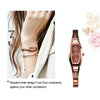 JIN SHI DUN 6530 Women Fashion Dual Calendar Luminous Quartz Watch(Gold)