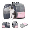 FUNADD Foldable Cat Backpack Carrier - Pink - Breathable Mesh