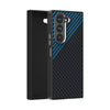 For Samsung Galaxy Z Fold6 5G ABEEL C Carbon Fiber Series 6D Micro Relief MagSafe Phone Case(Black Blue)