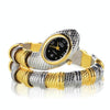 Snake Shape Bracelet Diamonds-plated Quartz Watch(Interval Gold)