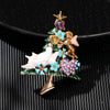 HC0729 Christmas Brooch Fall Winter Jacket Sweater Pin Ornament Christmas Tree Corsage With Diamonds