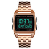 SKMEI 1368 Multifunctional Men Outdoor Sports Noctilucent Waterproof Digital Watch(Rose Gold)